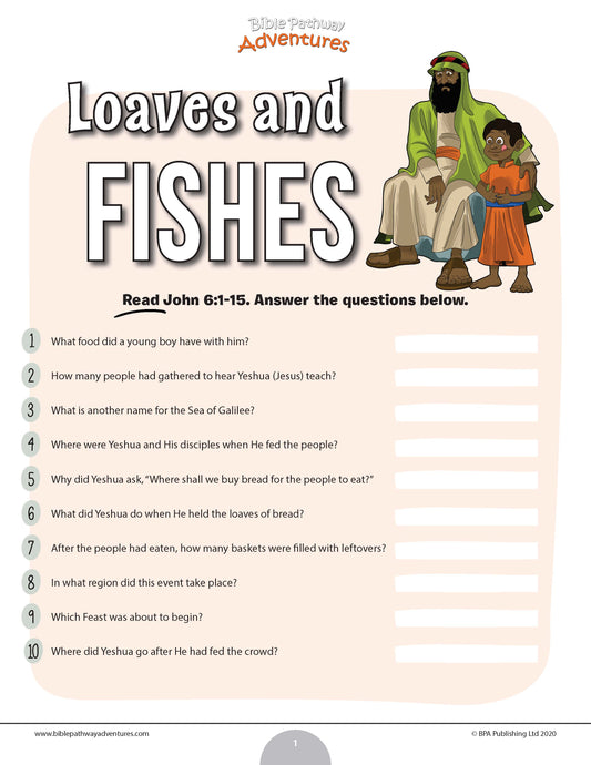 Cuestionario sobre los panes y los peces