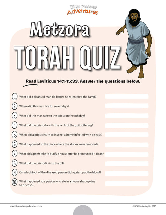 Metzora Torah quiz (PDF)