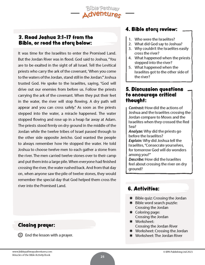 Miracles of the Bible Activity Book (PDF)