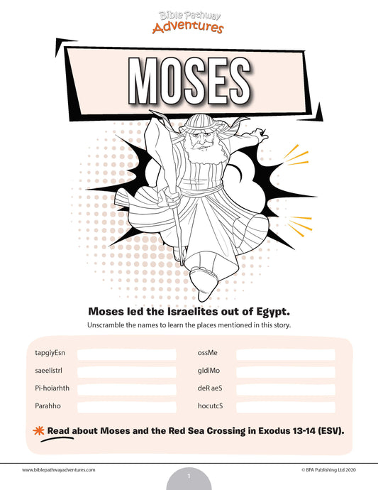 Moses Word Scramble (PDF)