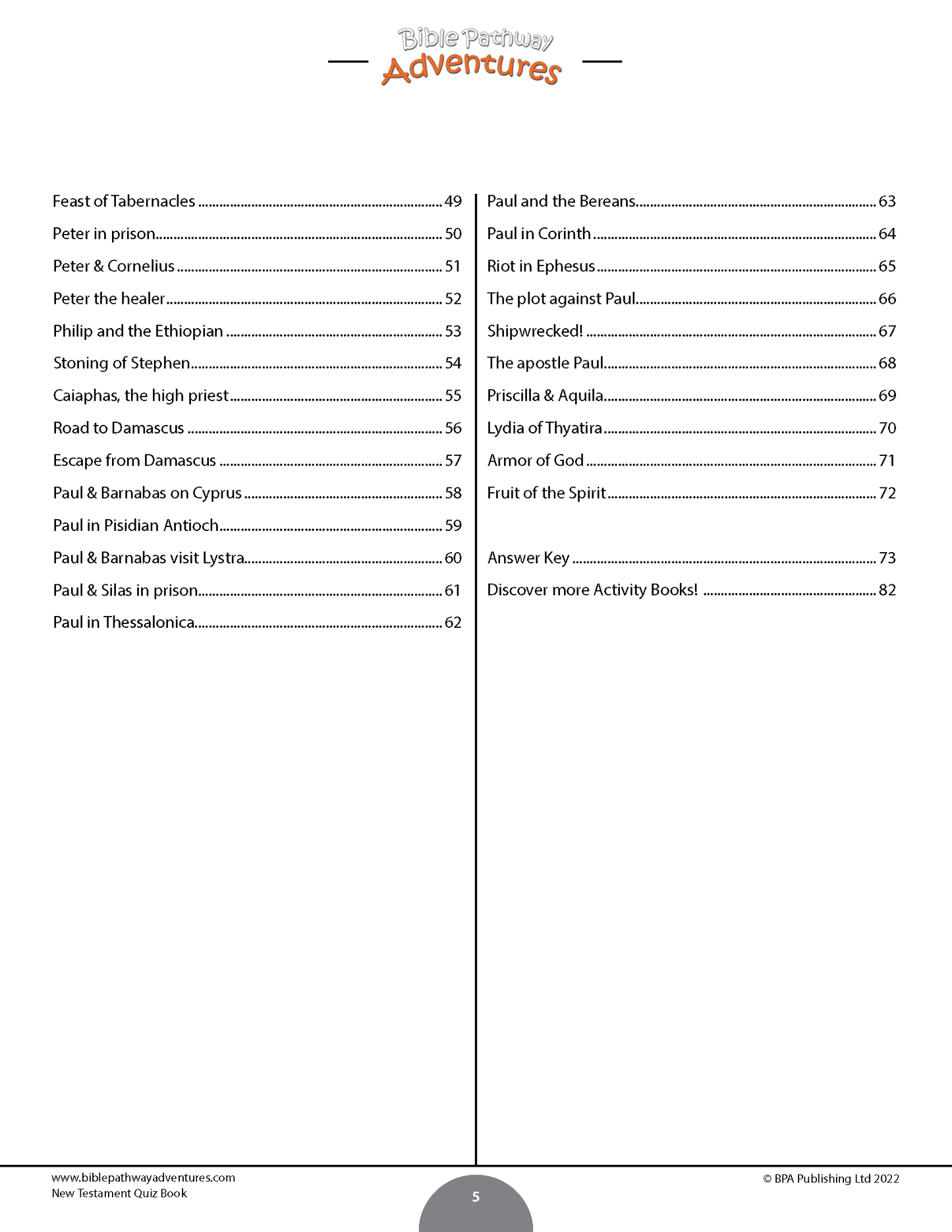 New Testament Quiz Book (PDF)