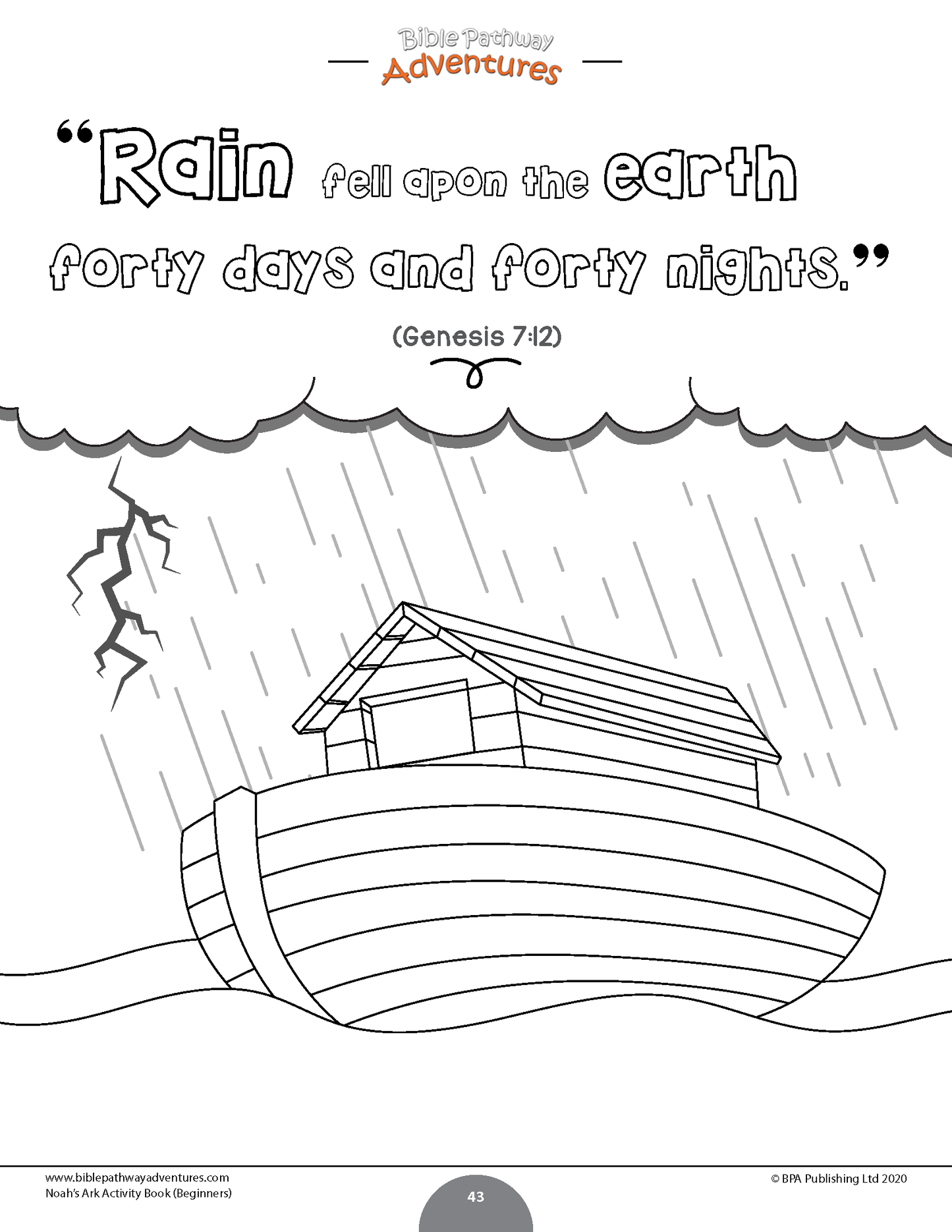 Noah's Ark Activity Book for Beginners (PDF)