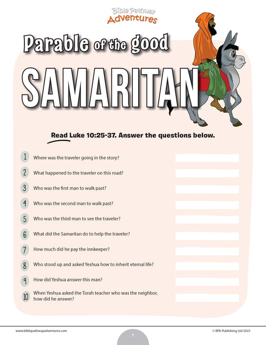 The Good Samaritan quiz