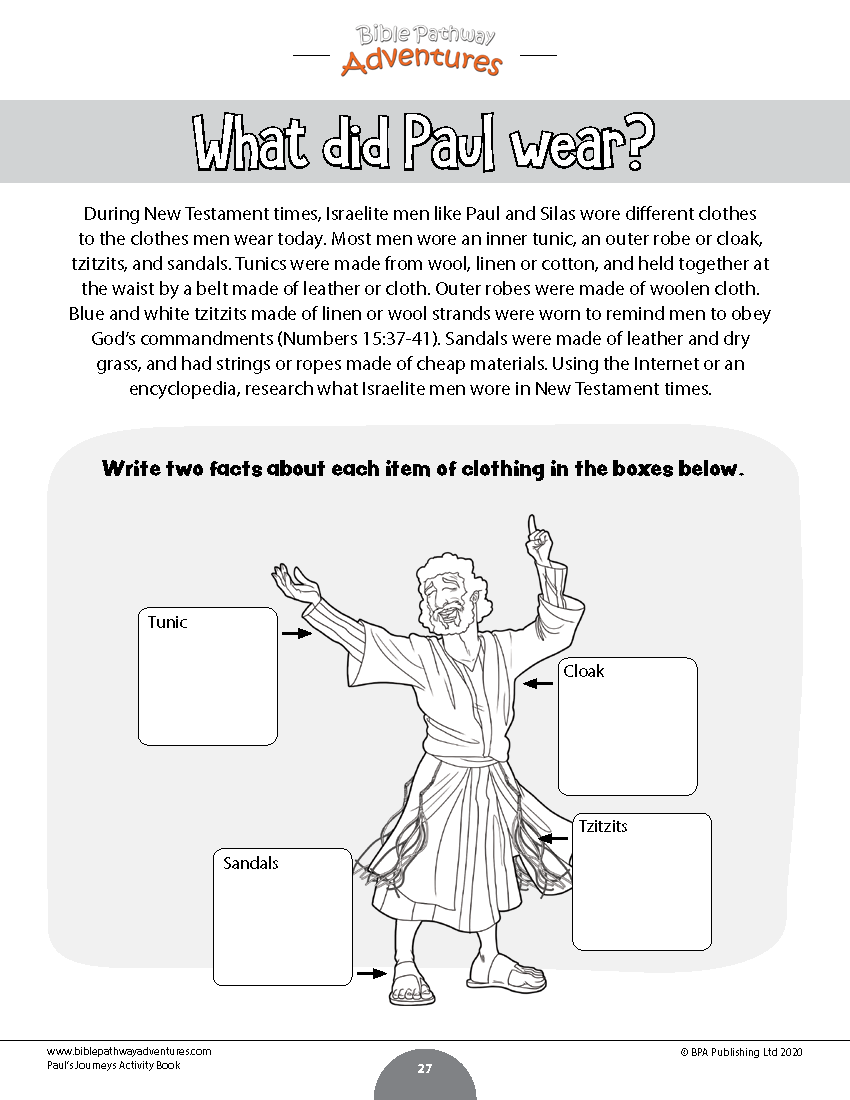 Paul's Journeys Activity Book (PDF)