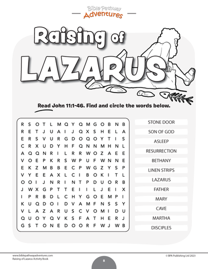 Raising of Lazarus Activity Book (PDF)