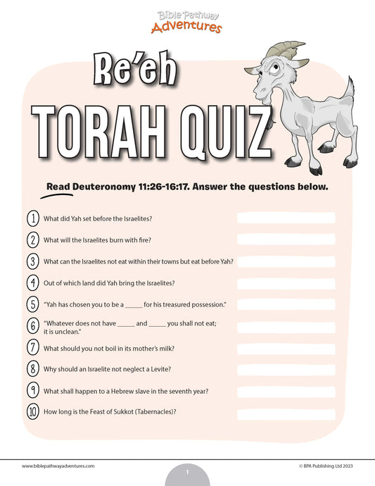 Re’eh Torah quiz