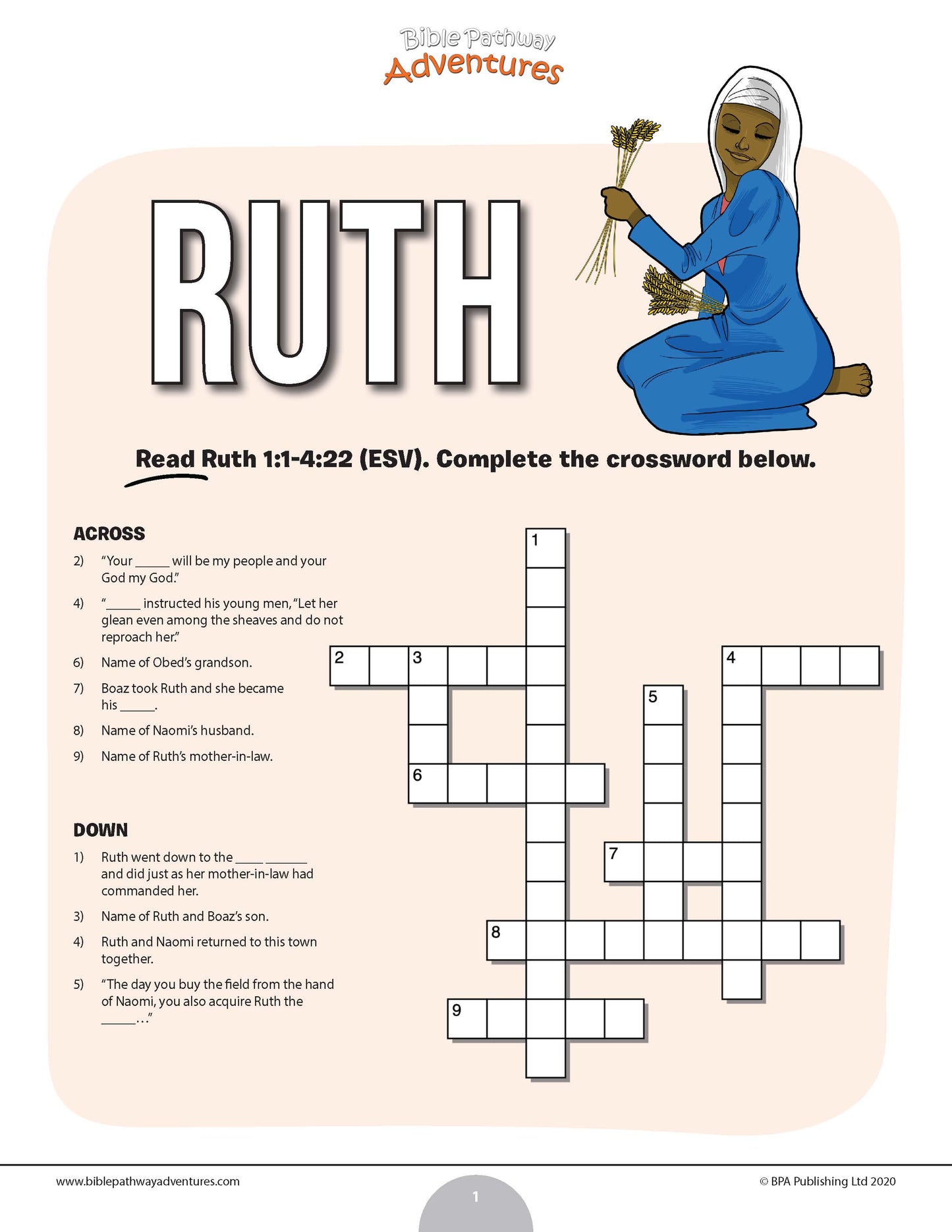 Ruth crossword puzzle (PDF)