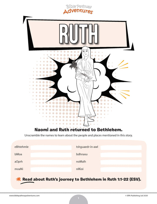 Ruth word scramble