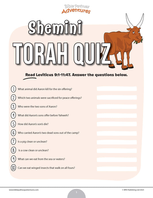 Shemini Torah quiz
