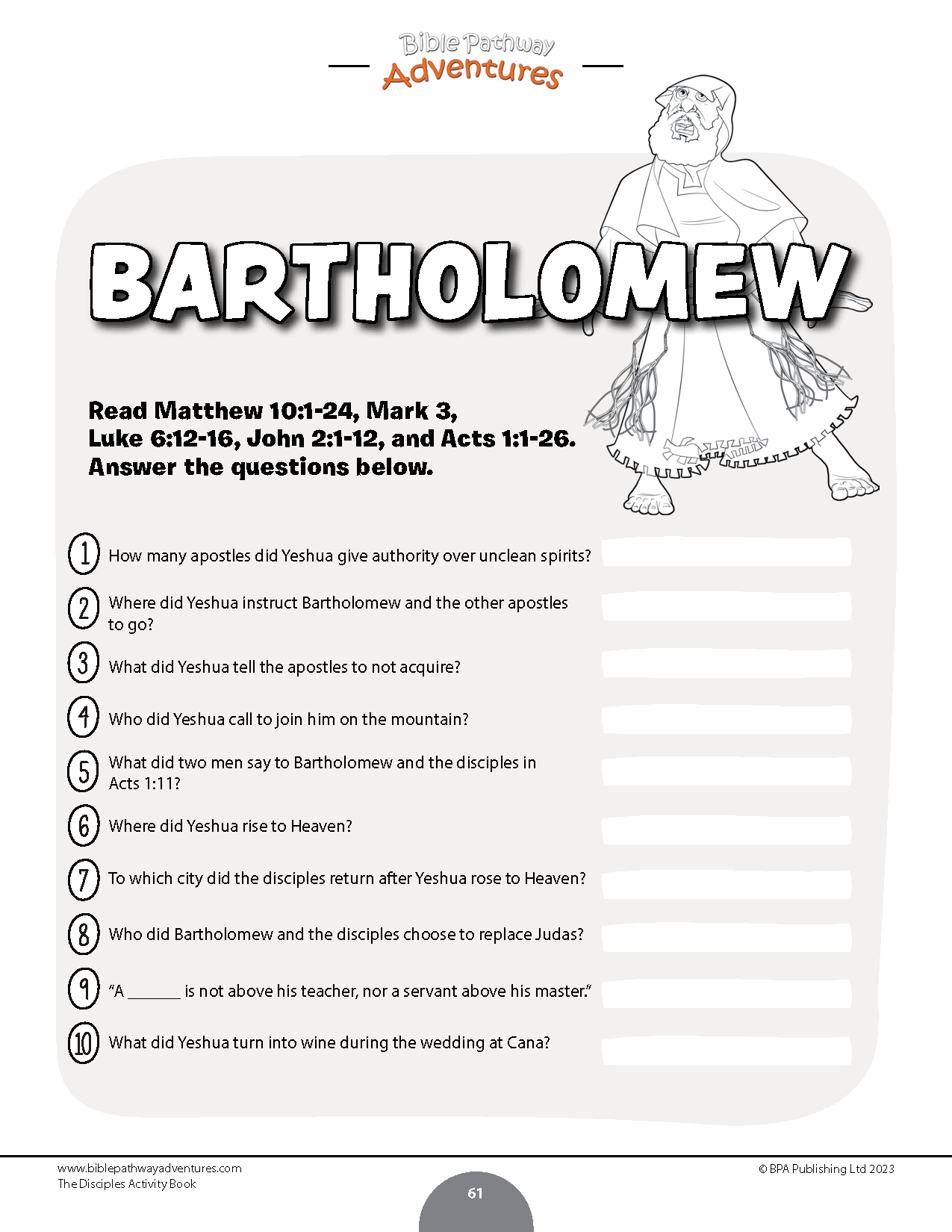 the-disciples-activity-book-pdf-bible-pathway-adventures for Free Printable 12 Disciples Worksheet The Disciples Activity Book (PDF) – Bible Pathway Adventures for Free Printable 12 Disciples Worksheet