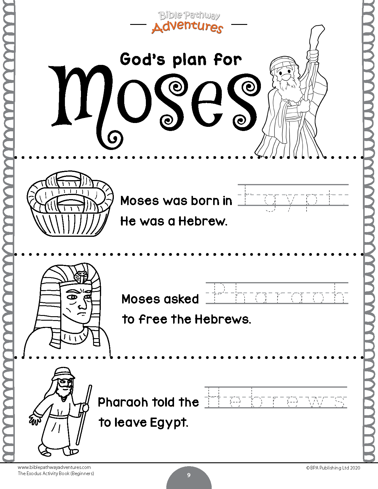 The Exodus Activity Book for Beginners