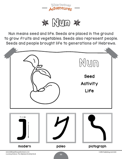 Aprendiendo hebreo: El libro de actividades del alfabeto