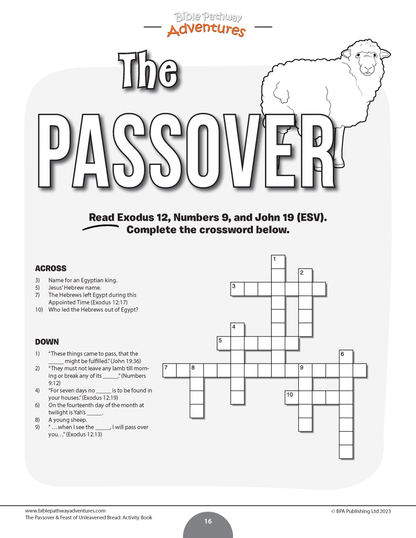 Passover & Feast of Unleavened Bread Activity Book (PDF)