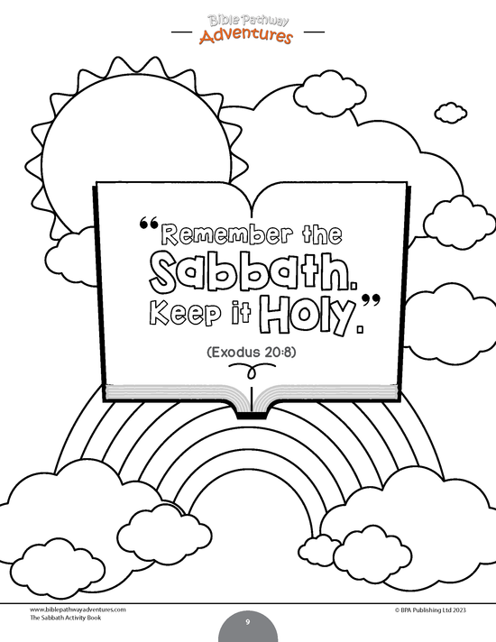 The Sabbath Activity Book (PDF) – Bible Pathway Adventures