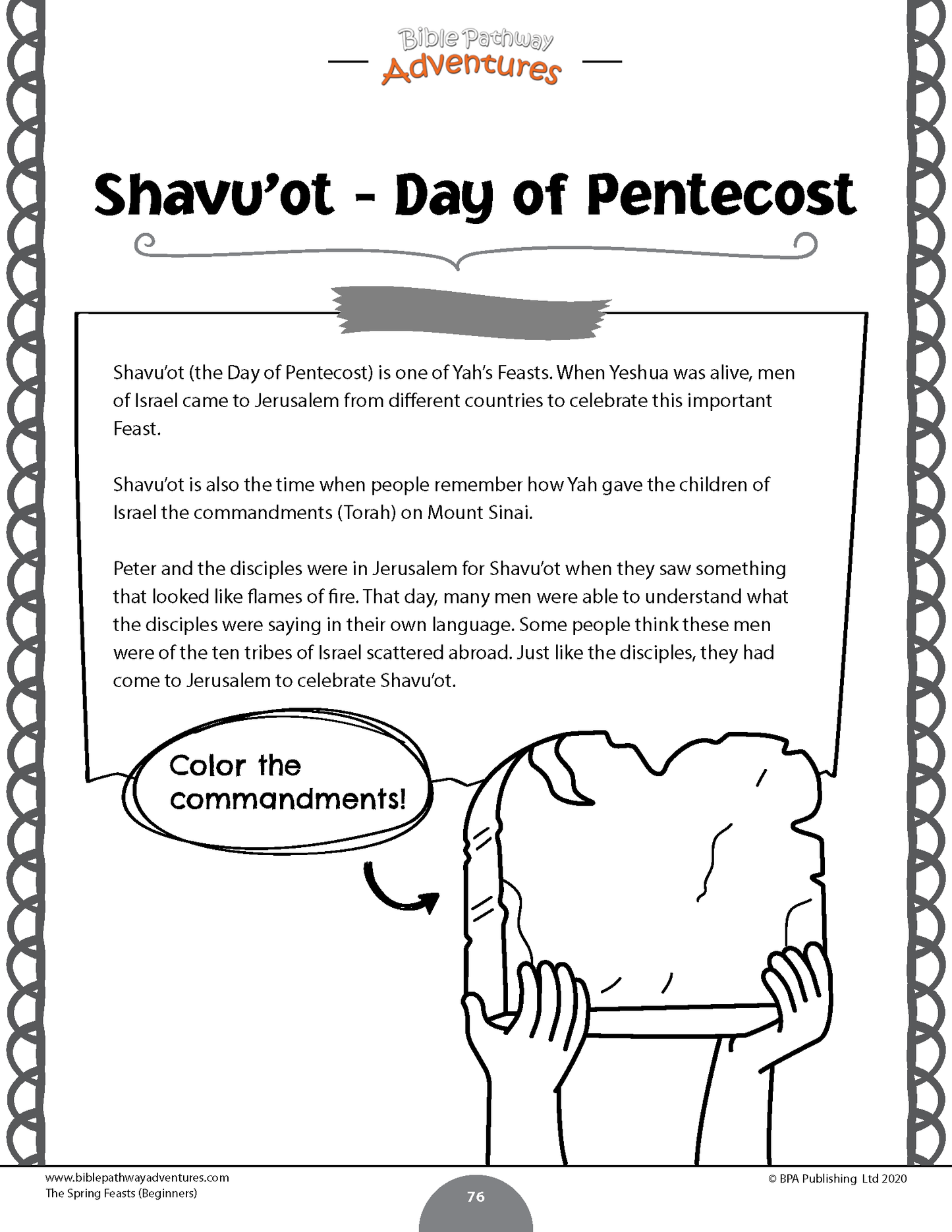 The Spring Feasts Activity Book for Beginners (PDF)