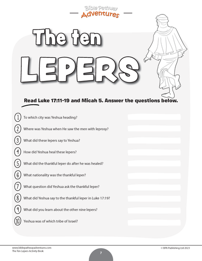 The Ten Lepers Activity Book (PDF)