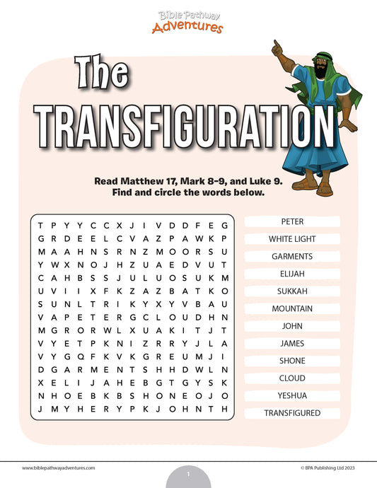 The Transfiguration word search (PDF)