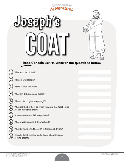 The Life of Joseph Activity Book (PDF)