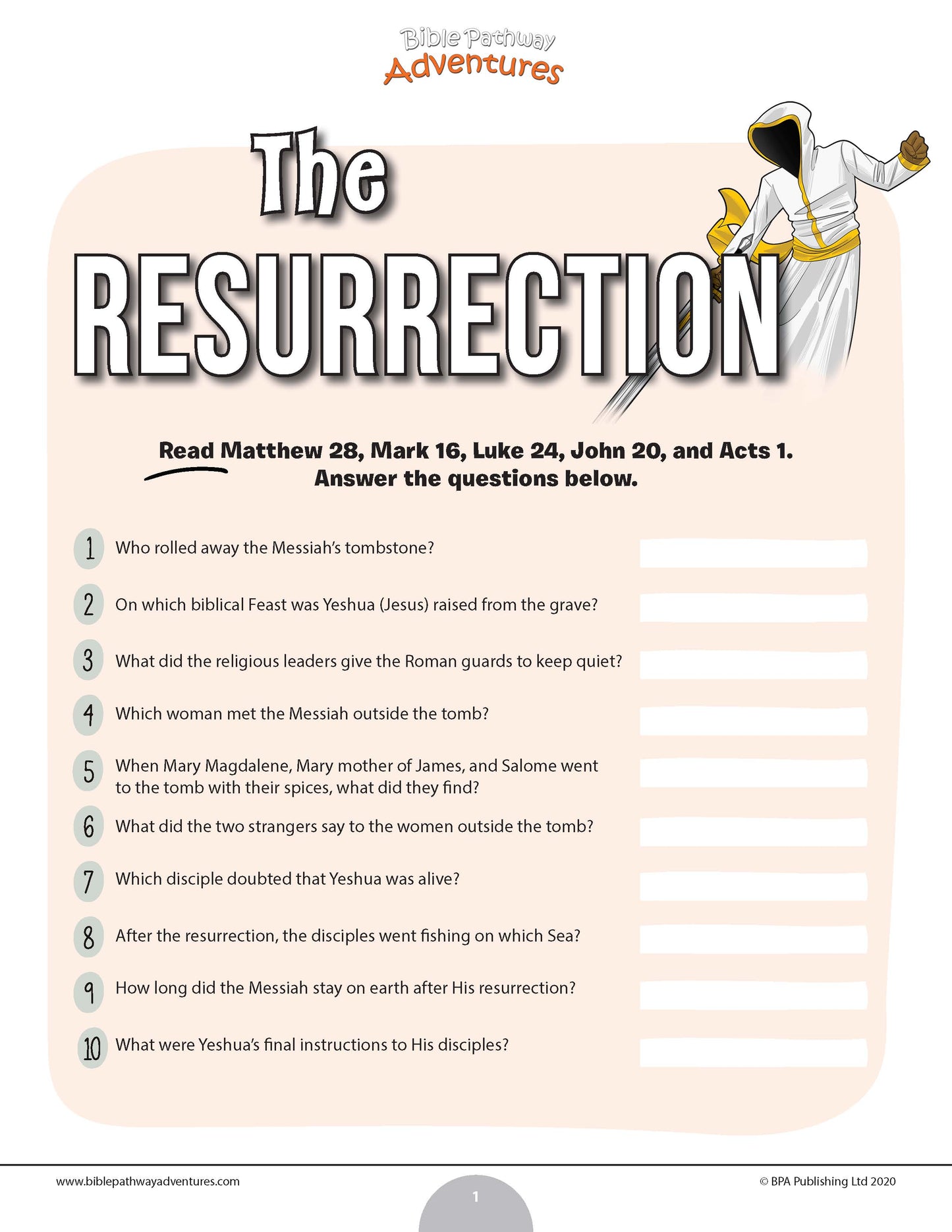 The Resurrection quiz (PDF)