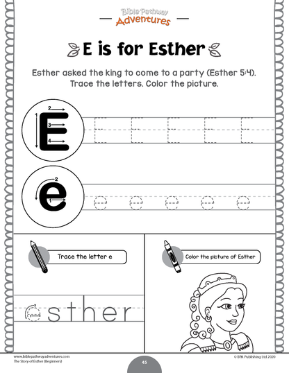 Libro de actividades Esther para principiantes