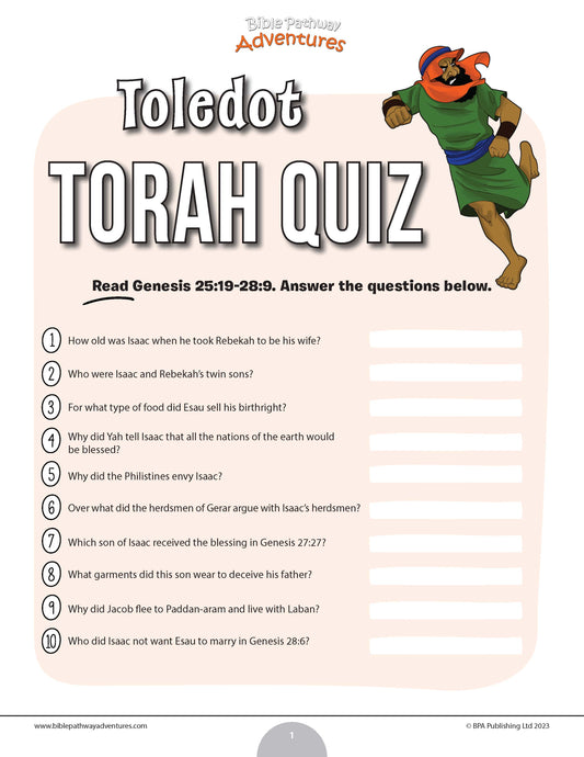 Toledot Torah quiz