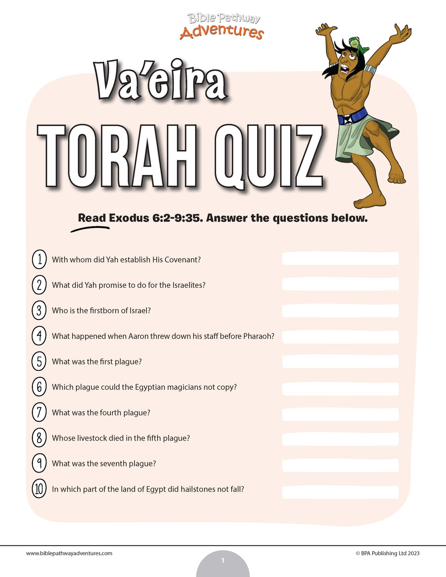 Va’eira Torah quiz (PDF)