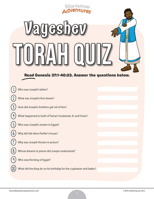Vayeshev Torah quiz (PDF)