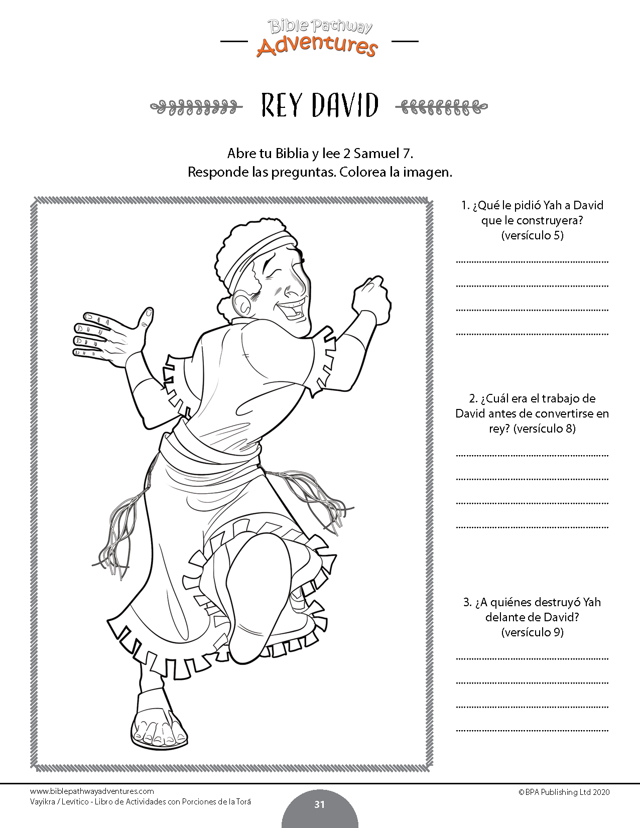 Vayikra / Levítico: Libro de actividades con porciones de la Torá (PDF)